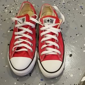Red converse sneakers